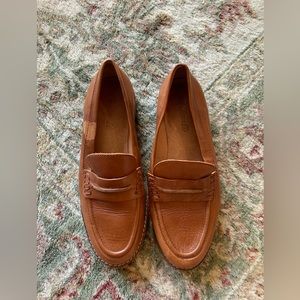 Madewell Elinor Leather Brown Loafer